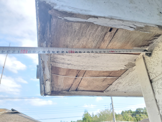 軒天が剥がれている