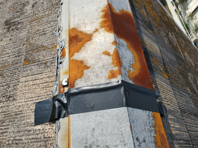 棟板金の劣化と錆