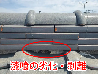 漆喰の劣化・剥離