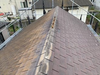 棟板金と貫板を撤去