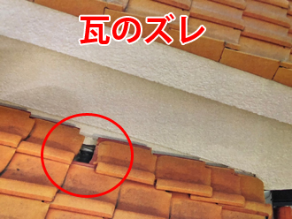 瓦のズレ