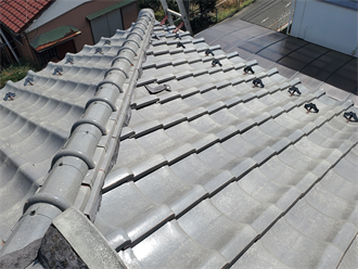 まっすぐ並んでいる棟