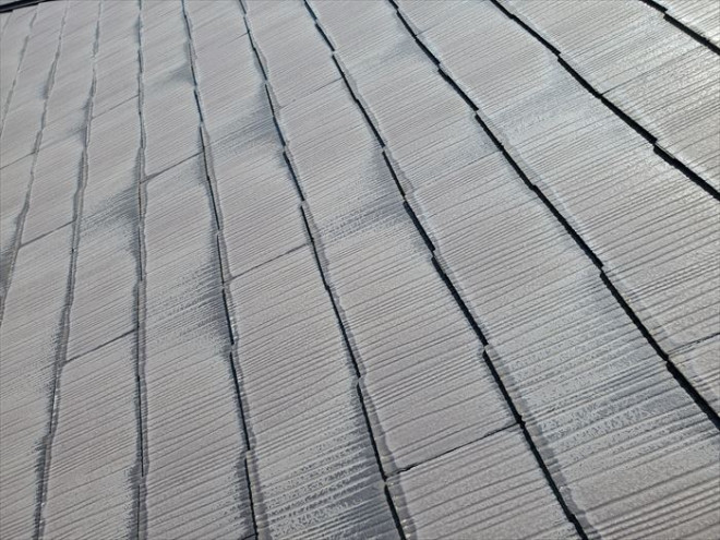 印西市若萩にて築20年で雨漏りが心配になり始めたスレート屋根材の調査を実施