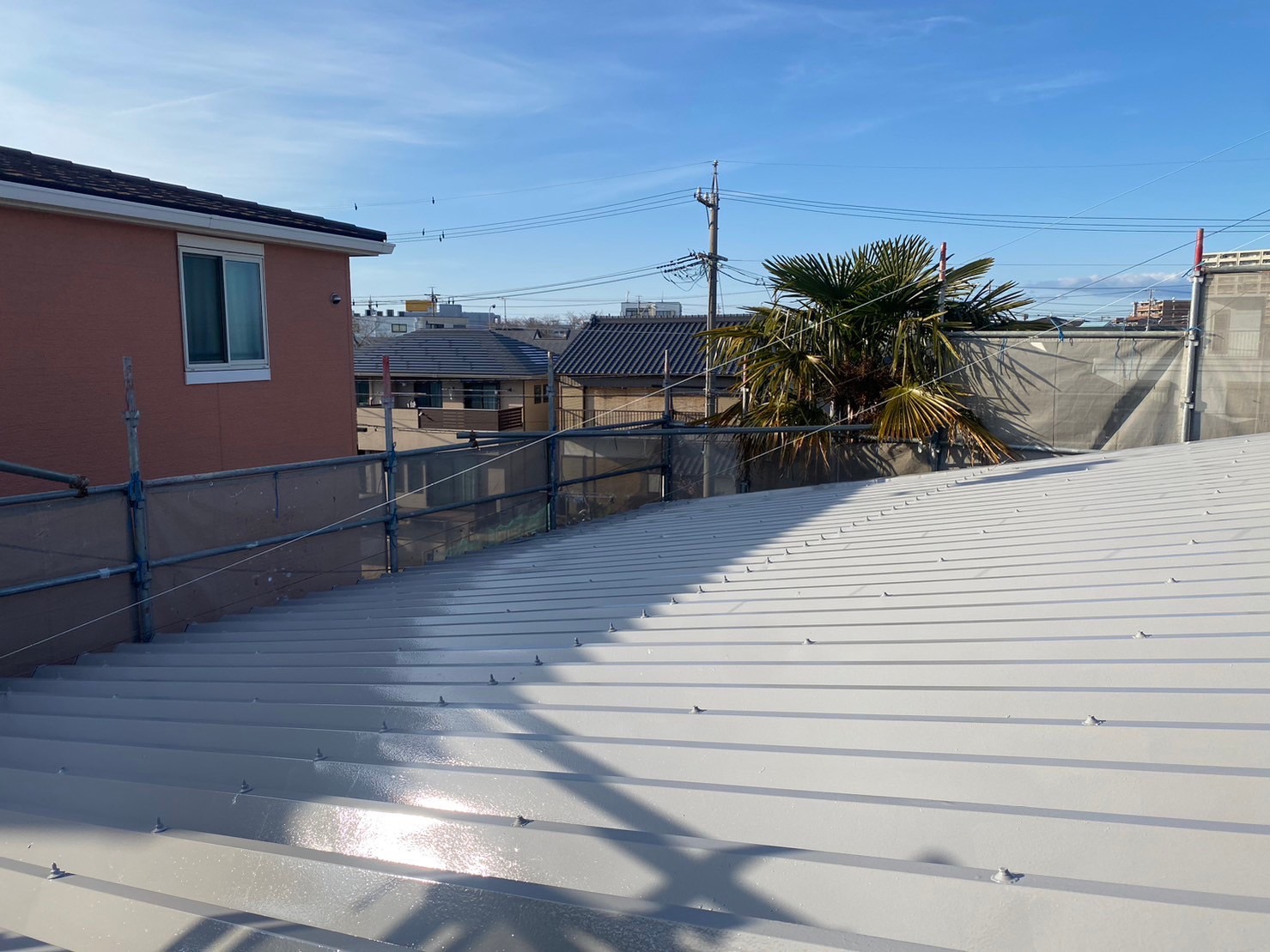 折板屋根塗装完工