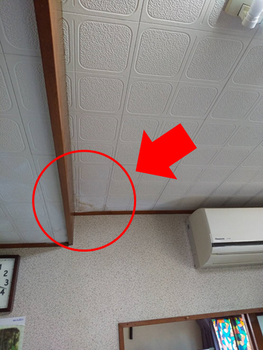 三島市で天井に雨染みがあり点検口を設置し散水試験実施