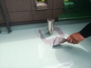 脱気筒周りのウレタン防水