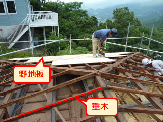三島市雨漏り別荘屋根職人