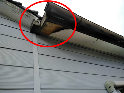 沼津市雨漏り軒天劣化