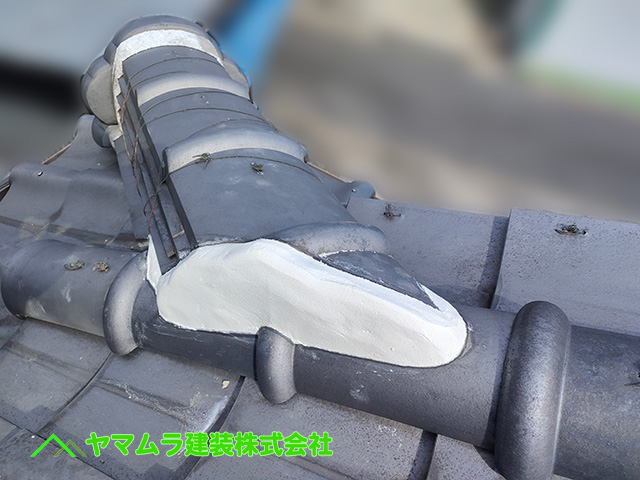 04．知多市　屋根漆喰作業　完成写真