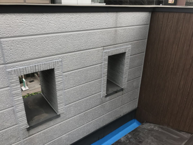 サイディングの施工完了