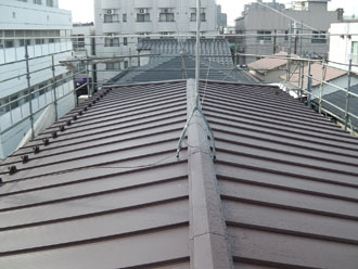 完工した屋根の様子