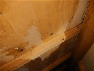 屋根裏が湿っている