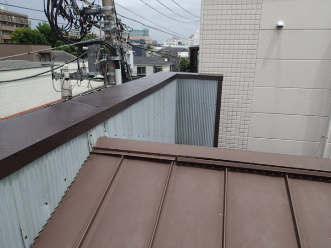 パラペット周りの施工完了