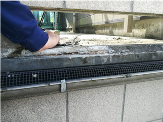 排水部分の撤去