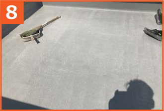 ガラスマットを２層貼り付け中塗り