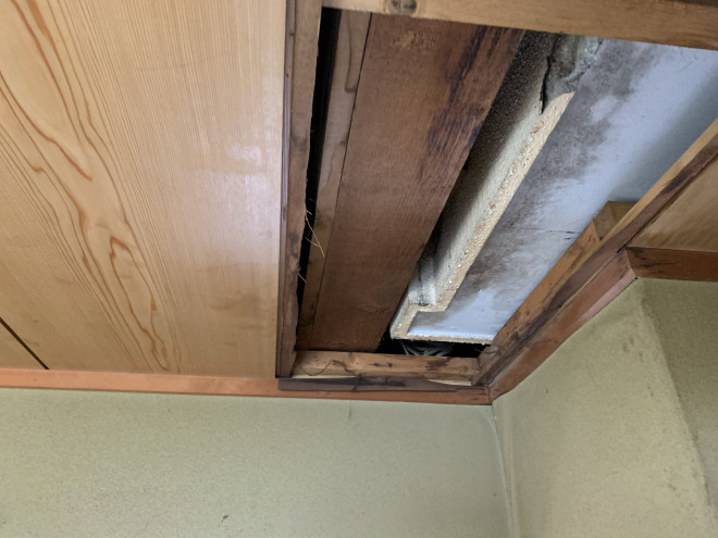 春日井市の雨漏り発生現場