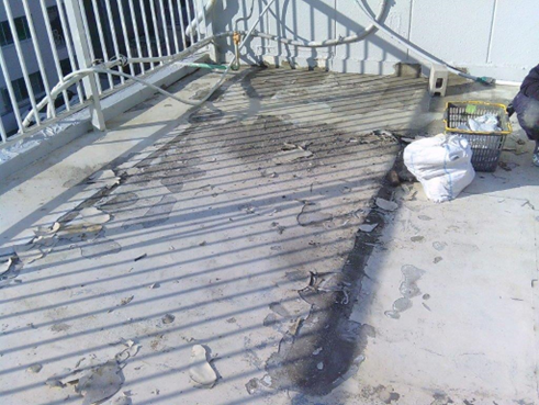 沼津市屋上雨漏り下処理