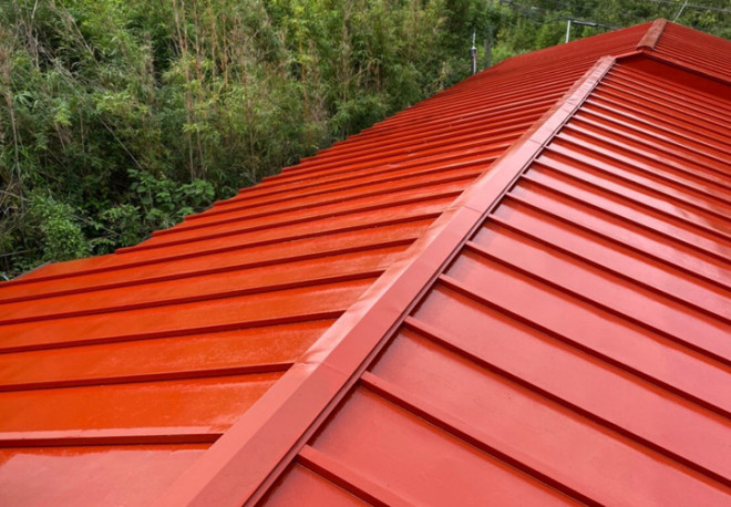 屋根の部分葺き替えと塗装が完了