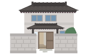 土葺きで葺いている和風な家 土葺きで葺いている和風な家