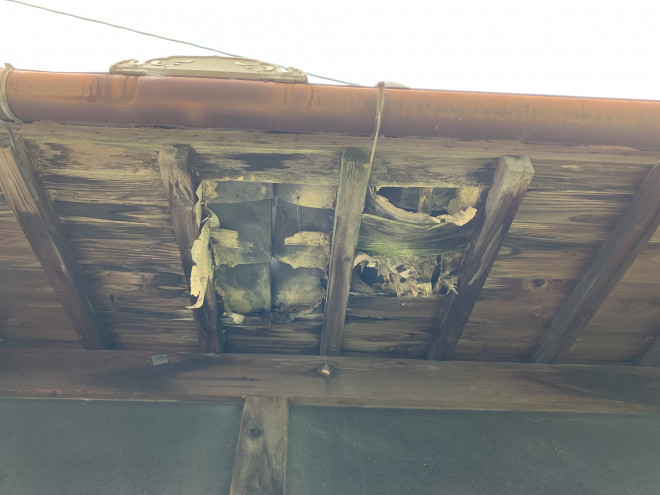 春日井市の谷樋からの雨漏り