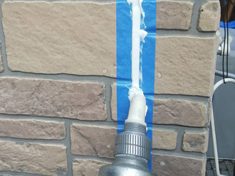 目地コーキング打ち替え　コーキング注入