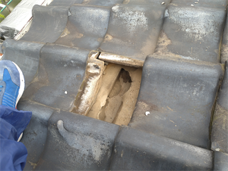 防水紙の経年劣化