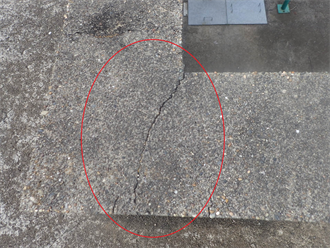 笠木のクラック