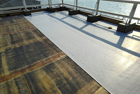 沼津市屋上防水シート張り