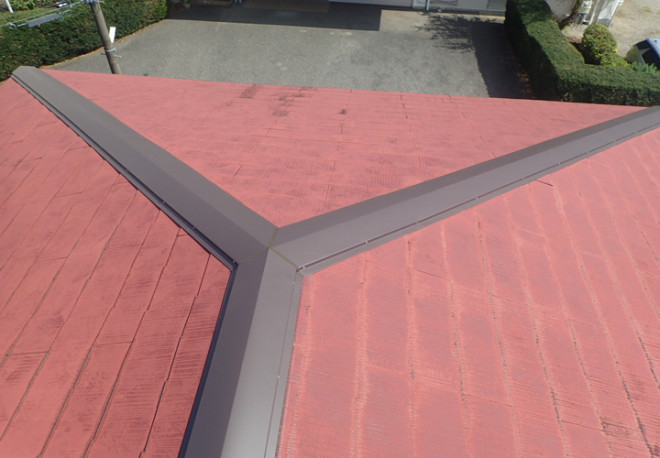 棟板金交換工事が完了