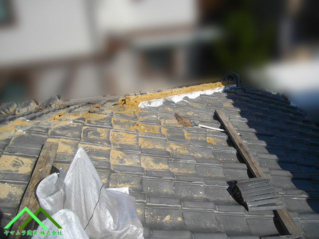 屋根土も取って行きます