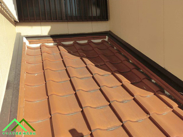 平行部の漆喰開始