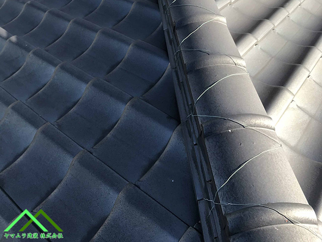 手直しした隅棟部