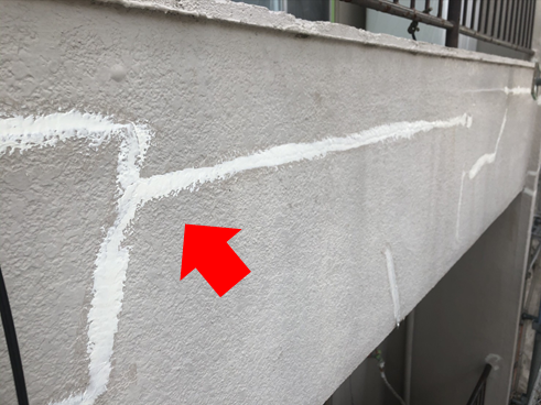 三島市アパートクラック補修