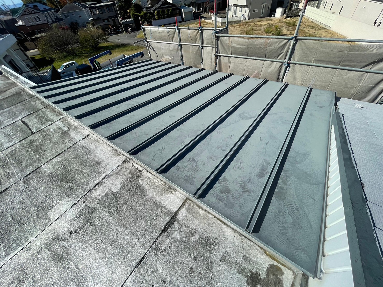 春日井市の瓦棒の屋根塗装