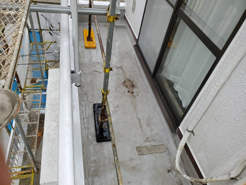 沼津市ベランダ防水高圧洗浄