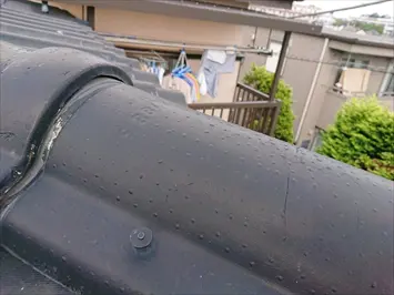 かわらUの棟部がズレていました
