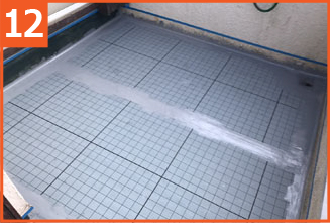 シートの結合部にウレタンを塗布