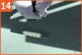 ウレタン防水材の二度塗り