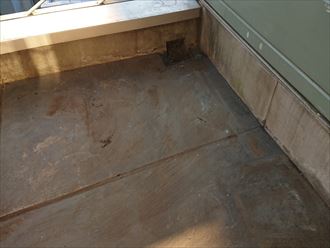 鉢植えをどかし雨漏り調査