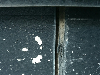 付帯部目地の肉痩せ