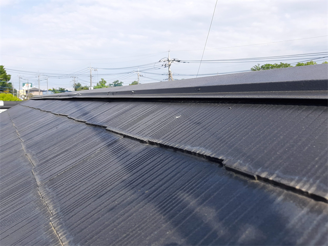 さいたま市大宮区にて、棟板金の浮きについて現場の調査に行きました