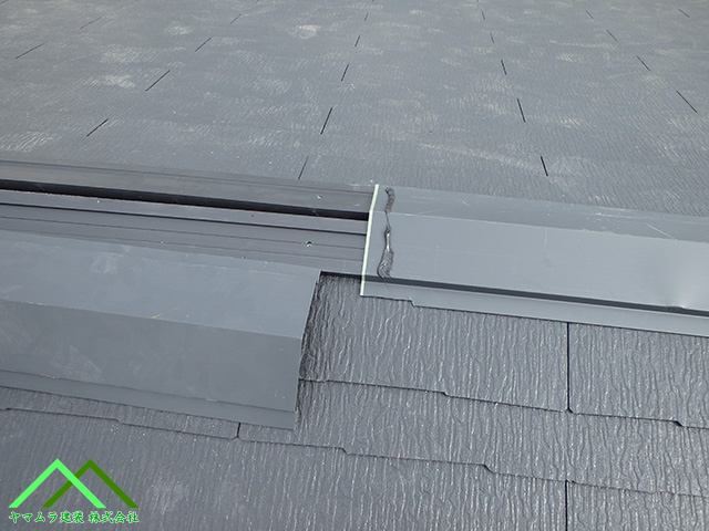 棟板金の取り付け