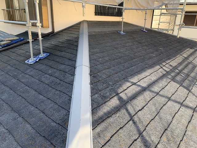 東大阪市　カラーベストからガルテクトブラウン　施工前③