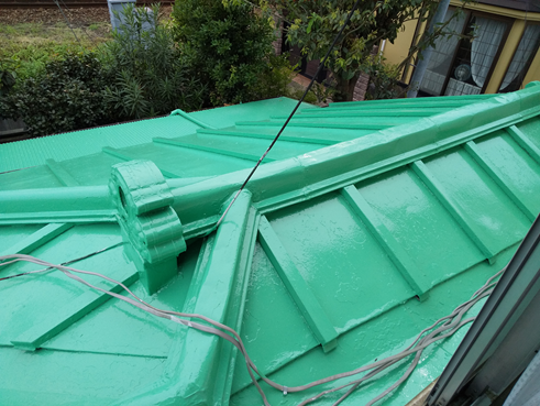 三島市トタン雨漏り塗装後
