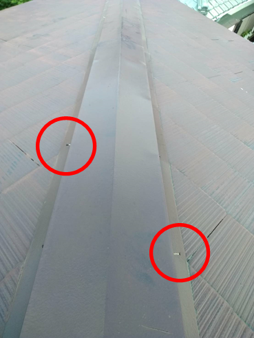 沼津市雨漏り釘浮き