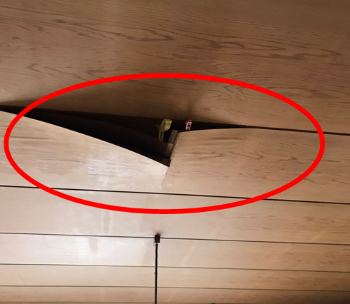 沼津市雨漏り天井剥がれ