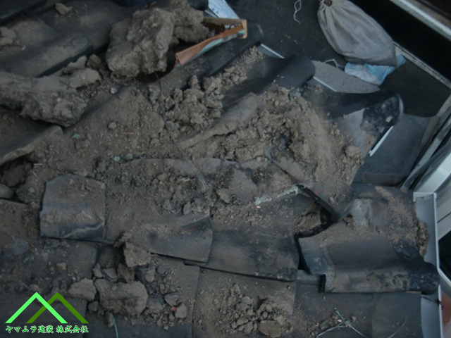 屋根土も取ります