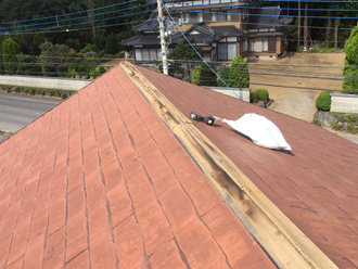 貫板を取り付けました