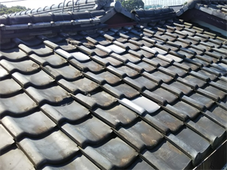 屋根葺き替え工事前