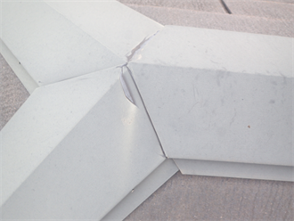 棟板金継ぎ目の劣化